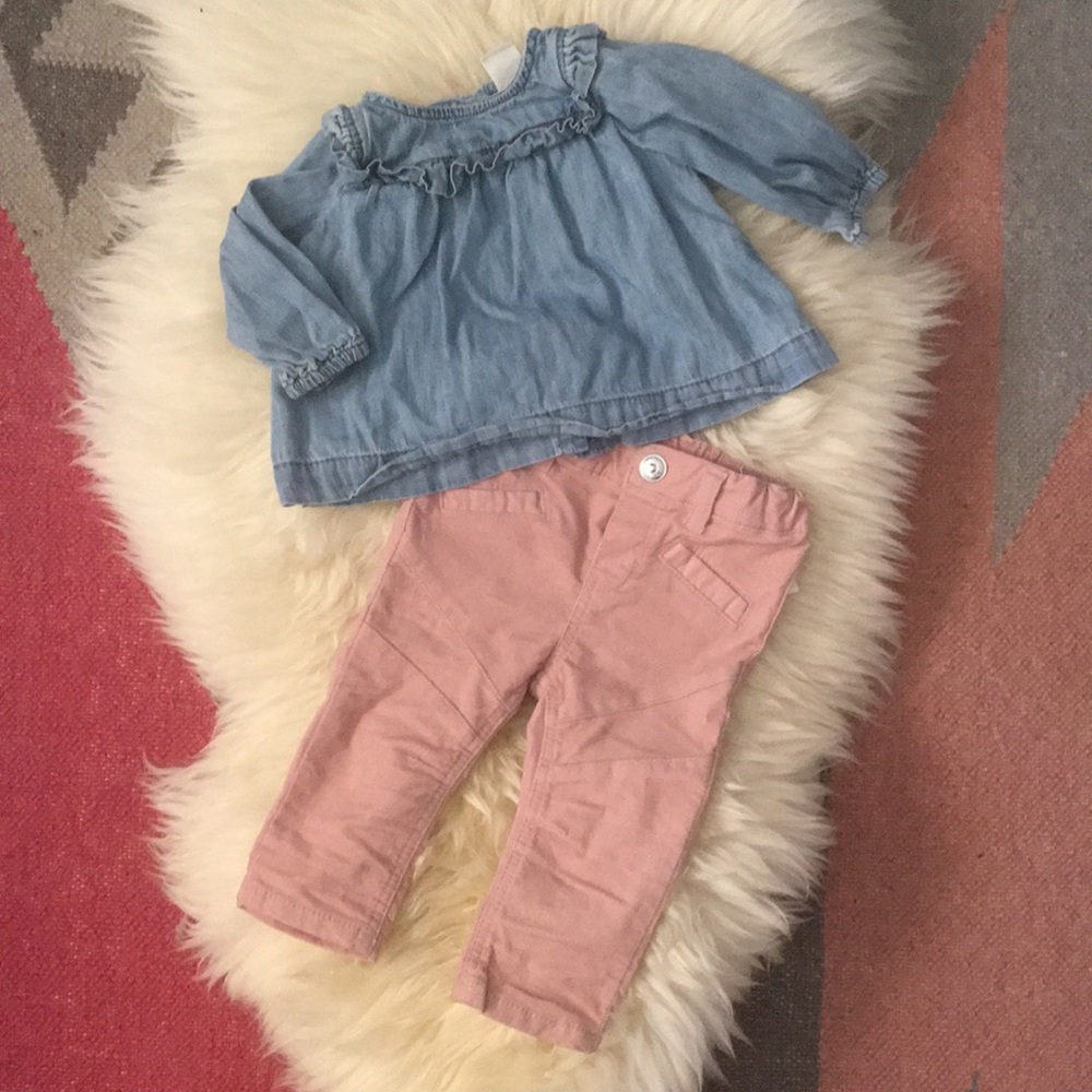 Sweet 3-6 month boho baby outfit!
